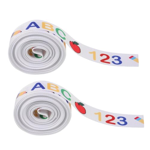 Veemoon 2 Rollen Schulbänder Grosgrain und Satin für Bastelprojekte mit Schulmotiven Wie Bleistiften und Linealen für Dekorationen Geschenkverpackungen und Vorschule Veemoon 2 Rollen Schulbänder Grosgrain und Satin für Bastelprojekte mit Schulmotiven Wie Bleistiften und Linealen für Dekorationen Geschenkverpackungen und Vorschule von Veemoon