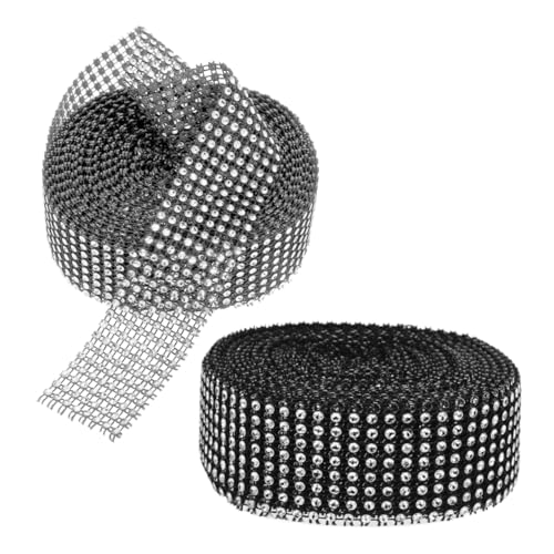Veemoon 2 Rollen Selbstklebendes Strassband Reihig Silber und Schwarz Funkelndes Kunststein Mesh für DIY Dekorationen Hochzeitstorten Stoffverzierung Party und Bastelbedarf Veemoon 2 Rollen Selbstklebendes Strassband Reihig Silber und Schwarz Funkelndes Kunststein Mesh für DIY Dekorationen Hochzeitstorten Stoffverzierung Party und Bastelbedarf von Veemoon