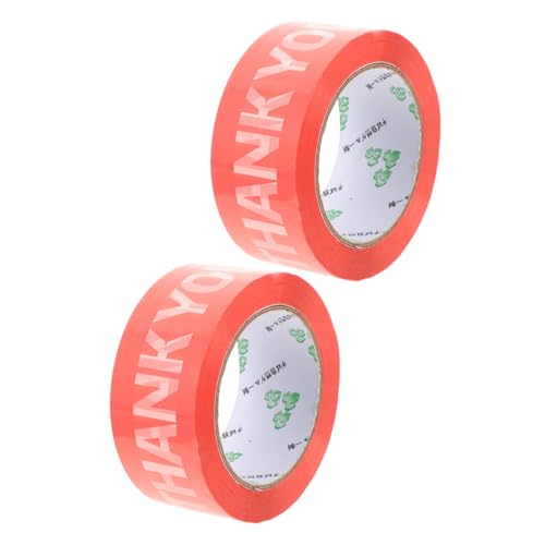 Veemoon 2 Rollen Selbstklebendes Verpackungsband Pinkes Geschenkband mit Thank You Aufdruck Vielseitiges DIY Klebeband für Pakete Büro Festivaldekoration Rückstandsfrei Entfernbar von Veemoon