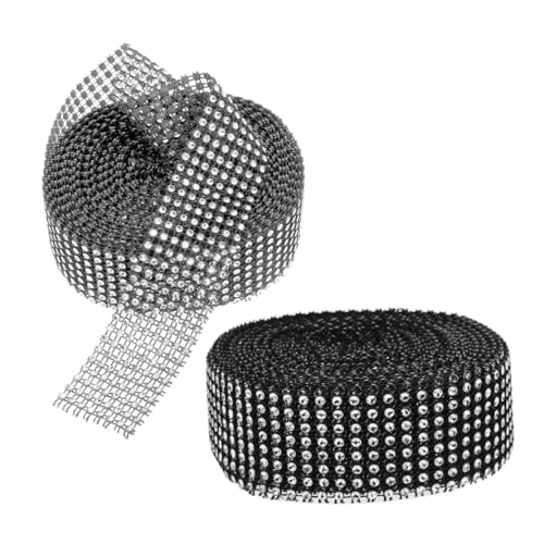 Veemoon 2 Rollen Strassband Selbstklebend Glitzerband mit Reihen für Diy Hochzeitsdekoration und Geburtstagsfeiern Schwarz und Silber Flexibles Dekorationsmaterial Veemoon 2 Rollen Strassband Selbstklebend Glitzerband mit Reihen für Diy Hochzeitsdekoration und Geburtstagsfeiern Schwarz und Silber Flexibles Dekorationsmaterial von Veemoon