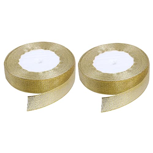 Veemoon 2 Rollen Verpackungsband seidenband ribbon handsfull present wrapping geschenkpakete dekorativ Weihnachtsband glitzerndes Metallband Banddekor Party-Geschenkbänder Polyester Golden Veemoon 2 Rollen Verpackungsband seidenband ribbon handsfull present wrapping geschenkpakete dekorativ Weihnachtsband glitzerndes Metallband Banddekor Party-Geschenkbänder Polyester Golden von Veemoon