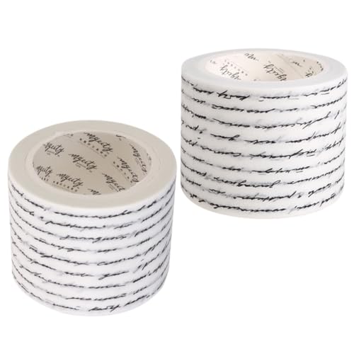Veemoon 2 Rollen Vintage Washi Tape für Scrapbooking DIY Basteln Dekoratives Klebeband mit Starker Haftung und Rückstandsfrei Ablösbar für Tagebuch und Handwerk von Veemoon