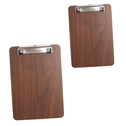 Veemoon 2 STÜCK Holz Clipboards für Rezepte und Menüs Robuster Metallclip Platzsparend mit Teleskopischem Aufhängering für Zuhause und Küche von Veemoon
