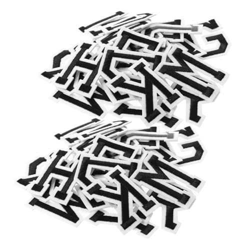 Veemoon 2 Sätze Buchstaben Aufbügelbare Patch Applikationen Aufnähen und Reparieren von Kleidung Flexible DIY Dekorative Textil buchstaben Flicken für Jacken Taschen Hüte und Mehr von Veemoon