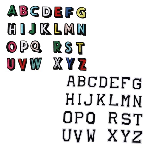 Veemoon 2 Sätze Buchstaben Patches Aufbügeln Gestickte Alphabet Applikationen DIY Kleidung Aufnäher Mehrfarbige Stoffbuchstaben für Jacken Taschen Jeans Veemoon 2 Sätze Buchstaben Patches Aufbügeln Gestickte Alphabet Applikationen DIY Kleidung Aufnäher Mehrfarbige Stoffbuchstaben für Jacken Taschen Jeans von Veemoon