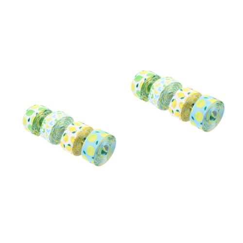Veemoon 2 Sätze Dekoratives Zitronen Ribbon Diy Geschenkband Für Partybedarf Bastelprojekte Und Verpackungen Hochwertiges Flexibles Material Für Kreative Designs 4 Rollen * 2 von Veemoon
