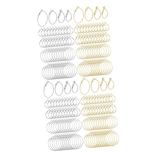 Veemoon 2 Sätze Hoops Ohrringe Legierung Runde Creolen Für Schmuckherstellung Hypoallergene Ohrhaken Diy Schmuckzubehör Für Designs 96 Stück * 2 von Veemoon