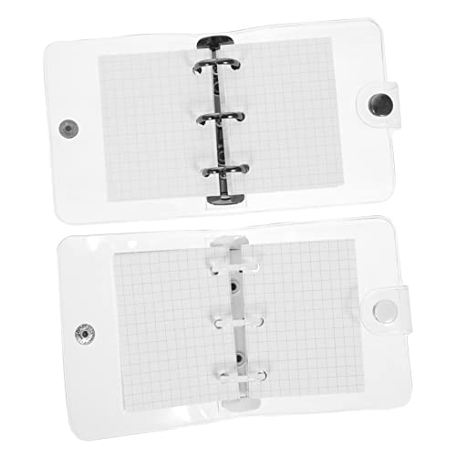Veemoon 2 Sätze Mini Ring Notizbuch mit PVC Transparentcover Teiliges für Reisen Kreative Notizen und Scrapbooking für Schüler Lehrer und Vielreisende von Veemoon