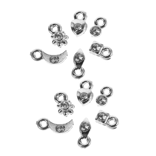 Veemoon 2 Sätze Nagel Schmuck Charms DIY Nagel Dekoration mit Piercing Werkzeug Silberfarben für Professionelle und Hobby Nagelkunst von Veemoon