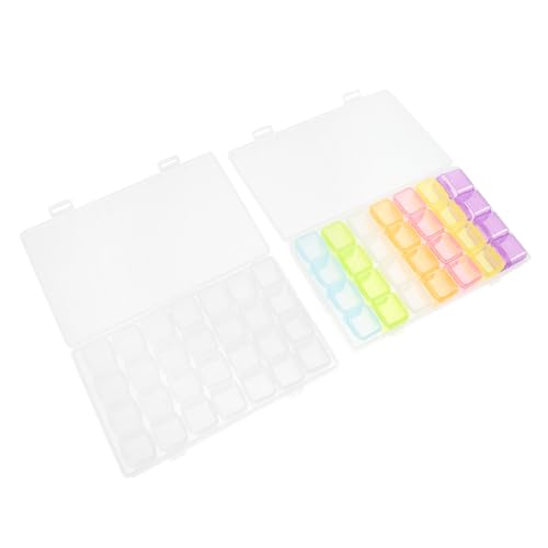 Veemoon 2 Sätze Nail Diamond Aufbewahrungsbox Fächer Nail Art Organizer Mini Aufbewahrungsbehälter Transparent und Farbig Teilig für Schmuck und Nagelzubehör Praktische Sortierbox Veemoon 2 Sätze Nail Diamond Aufbewahrungsbox Fächer Nail Art Organizer Mini Aufbewahrungsbehälter Transparent und Farbig Teilig für Schmuck und Nagelzubehör Praktische Sortierbox von Veemoon