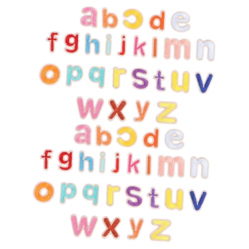 Veemoon 2 Sätze Stickelettaufkleber Flicken Nähen Gestickte Aufnäher Brief Alphabet Applikations Patch Und Buchstabenflecken Kleidung Dekoration Patch -aufkleber Vliesstoff 26 Stück * 2 von Veemoon