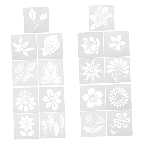 Veemoon 2 Sätze Teilig Wiederverwendbare Malvorlagen Schablonen für DIY Blumenmotive Zeichenschablonen Umweltfreundlichem Material für Kreative Malprojekte Veemoon 2 Sätze Teilig Wiederverwendbare Malvorlagen Schablonen für DIY Blumenmotive Zeichenschablonen Umweltfreundlichem Material für Kreative Malprojekte von Veemoon