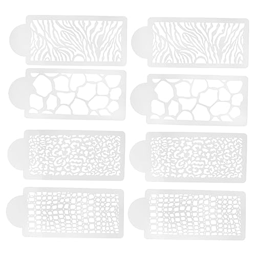 Veemoon 2 Sätze Tiermuster Kuchen Schablonen Leopard Kuh Design DIY Tortendeko Teilig Langlebig Glatte Kanten Vielseitig für Kreative Kuchenverzierung von Veemoon