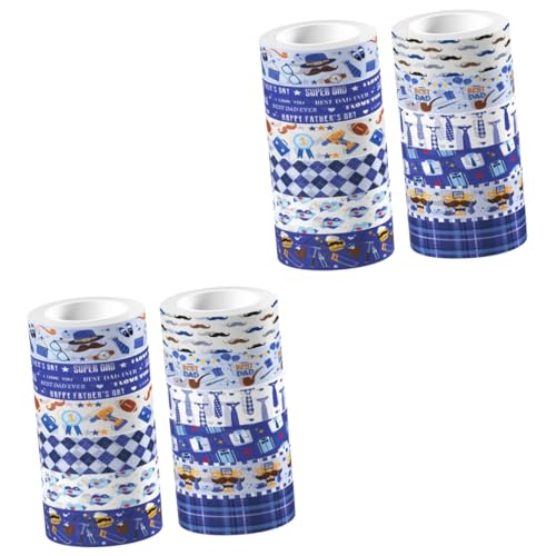 Veemoon 2 Sätze Transparentes Rollband Vater Papa Regenbogen Basteln Kunsthandwerk Scrapbook-klebebänder Selber Machen Bastelband Aufkleber 12 Rollen * 2 von Veemoon