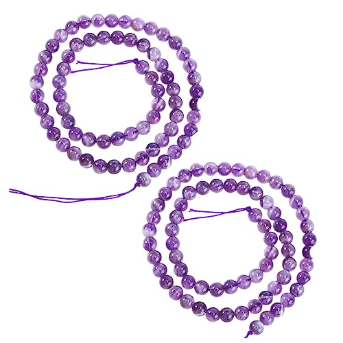 Veemoon 2 Stück Amethyst lose Perlen Schmuck - Perlen Herstellung Schüttgüter Edelstein Traumperlen Violett Veemoon 2 Stück Amethyst lose Perlen Schmuck - Perlen Herstellung Schüttgüter Edelstein Traumperlen Violett von Veemoon