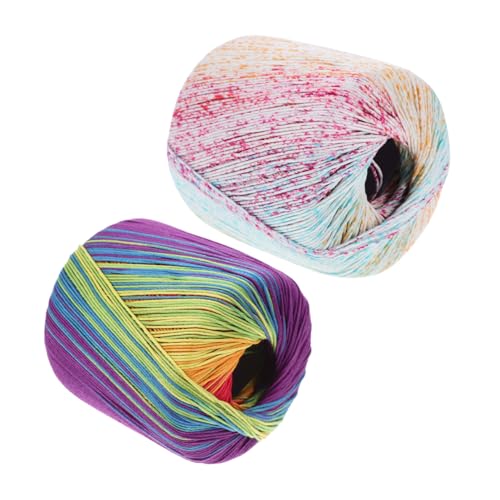 Veemoon 2 Stück Baumwoll Häkelgarn Regenbogenfarben Weiches Mehrfarbiges Garn für Diy Projekte Wie Schals Mützen und Babydecken für Anfänger und Kreative Handarbeiten Veemoon 2 Stück Baumwoll Häkelgarn Regenbogenfarben Weiches Mehrfarbiges Garn für Diy Projekte Wie Schals Mützen und Babydecken für Anfänger und Kreative Handarbeiten von Veemoon