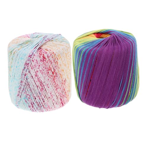 Veemoon 2 Stück Baumwollgarn für Häkeln und Stricken Mehrfarbiges Strapazierfähiges Garn für Diy Projekte für Schals Mützen Decken und Mehr Veemoon 2 Stück Baumwollgarn für Häkeln und Stricken Mehrfarbiges Strapazierfähiges Garn für Diy Projekte für Schals Mützen Decken und Mehr von Veemoon