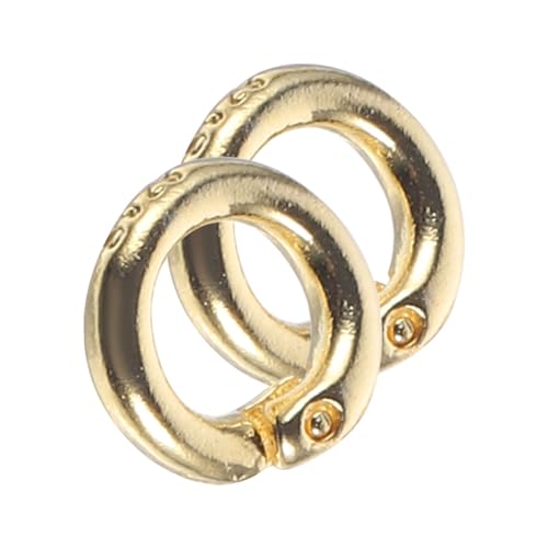 Veemoon 2 Stück Biegering für DIY Sprungringe Ö Reifen Splitter Schleife Schmuckreparaturset silberne Biegeringe Halskette Spaltring Armband Spaltring s925 Silber Golden von Veemoon