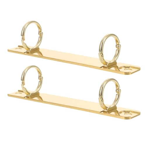 Veemoon 2 Stück Binder Verschlussring DIY Bindung Binder Clips Kleine Metall Binder Clips Loch Lose Blätter Binderücken Kleine Binder Clips Binder Mechanismen Bindungsersatz von Veemoon