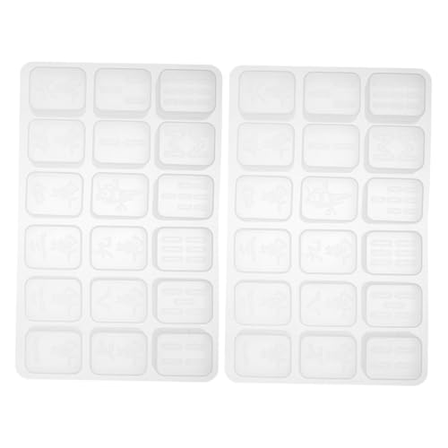 Veemoon 2 Stück DIY Mahjong Silikonformen für Gießen von Epoxidharz Standard Chinesische Mahjong Plattenform für Bastelarbeiten und Partys Hitzebeständig und Einfach zu Entformen Veemoon 2 Stück DIY Mahjong Silikonformen für Gießen von Epoxidharz Standard Chinesische Mahjong Plattenform für Bastelarbeiten und Partys Hitzebeständig und Einfach zu Entformen von Veemoon