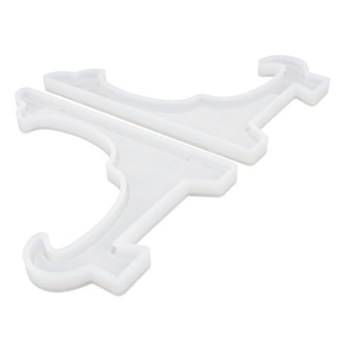 Veemoon 2 Stück DIY Silikonform für Kristall Epoxidharz Display Ständer Flexibel und Wiederverwendbar Schmuckaufbewahrung und Tischdekoration Weiß von Veemoon