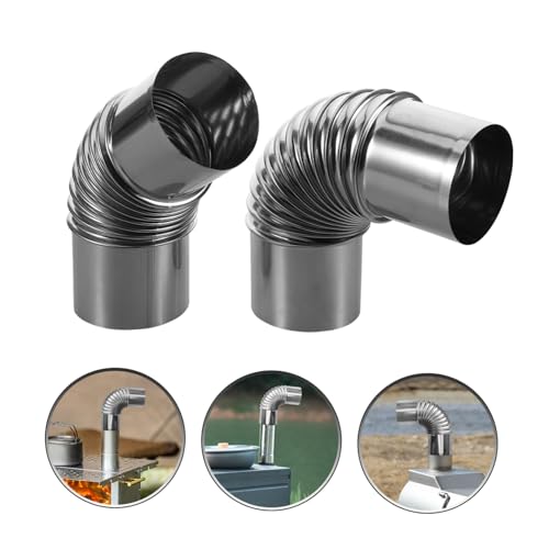 Veemoon 2 Stück Edelstahl Kaminrohr Teilig Bogen Hitzebeständig Robust und Vielseitig für Outdoor Holzofen und Camping Ofen Langlebige Edelstahl Abgasrohre Veemoon 2 Stück Edelstahl Kaminrohr Teilig Bogen Hitzebeständig Robust und Vielseitig für Outdoor Holzofen und Camping Ofen Langlebige Edelstahl Abgasrohre von Veemoon