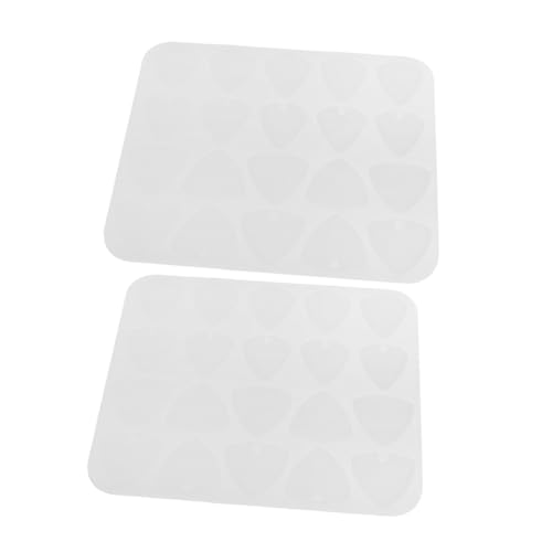 Veemoon 2 Stück Ergonomische Silikonform für Gitarrenplektren Daumen Fingerplektren Wiederverwendbar für Epoxidharz-gießkunst DIY Schmuck Schlüsselanhänger Bass-plektren und Zubehör von Veemoon