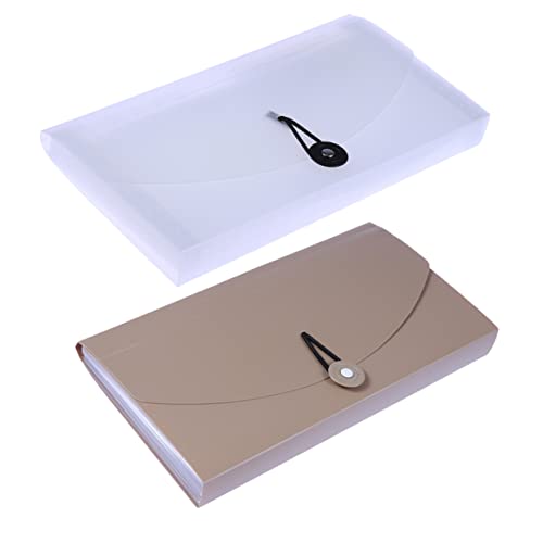 Veemoon 2 Stück Fächermappe mit Etiketten PP Material Wasserfest Erweiterbar Dokumentenmappe Organizer für Büro und Zuhause in Halbtransparentem und Khakifarbenem Design Veemoon 2 Stück Fächermappe mit Etiketten PP Material Wasserfest Erweiterbar Dokumentenmappe Organizer für Büro und Zuhause in Halbtransparentem und Khakifarbenem Design von Veemoon