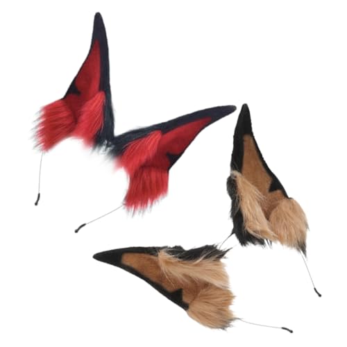 Veemoon 2 Stück Furry Dog Ears Kopfschmuck für Frauen und Realistische Cosplay Accessoires für Halloween und Fotografie von Veemoon