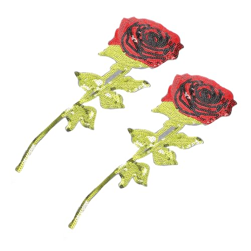 Veemoon 2 Stück Glitzer Rosen Patches Kreative DIY Applikationen zum Aufnähen für Kleidung für Taschen Kleider Jeans Bastelprojekte Veemoon 2 Stück Glitzer Rosen Patches Kreative DIY Applikationen zum Aufnähen für Kleidung für Taschen Kleider Jeans Bastelprojekte von Veemoon