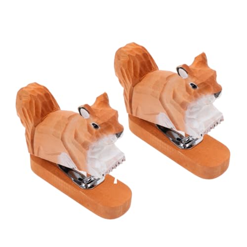 Veemoon 2 Stück Holz Tacker mit Eichhörnchen Design Kompakter Leichter Mini Hefter für Büro und Schule Platzsparender Handlicher Holzhefter mit Kreativem Tiermotiv für Kleine Papierstapel Veemoon 2 Stück Holz Tacker mit Eichhörnchen Design Kompakter Leichter Mini Hefter für Büro und Schule Platzsparender Handlicher Holzhefter mit Kreativem Tiermotiv für Kleine Papierstapel von Veemoon