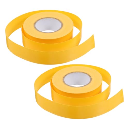 Veemoon 2 Stück Kein Klebeband Gelbes Markierungsband Farbiges Band Werkzeug Markieren Farbiges Packband Dünnes Markierungsband Pvc -band Absperrband Dekoratives Klebeband Pvc Gelb von Veemoon