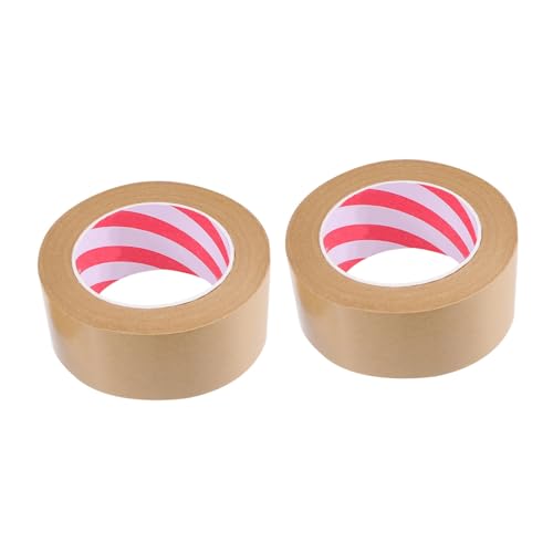 Veemoon 2 Stück Kraftpapier Klebeband Hochige Verpackungsbänder Wasserfreies Tape für Bastelarbeiten Kartonversiegelung und DIY Projekte von Veemoon
