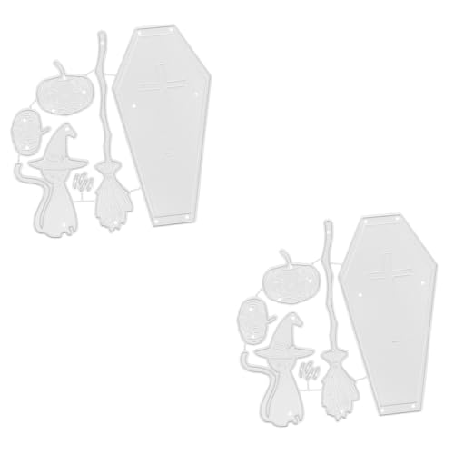 Veemoon 2 Stück Kürbis Stanzschablone Diy Halloween Prägewerkzeug Kohlenstoffstahl für Papierkunst Scrapbooking Einladungskarten Fotoalben Robuste und Langlebige Stanzform von Veemoon