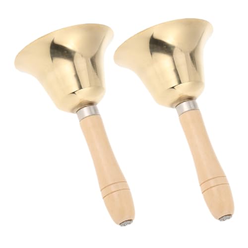 Veemoon 2 Stück Messing Handglocke Klingeln für Service kleine Metallglocke Klassenzimmer Glocke Abendessenglocke Party -Requisiten Handglocken Krankenschwester Bell Holz Golden Veemoon 2 Stück Messing Handglocke Klingeln für Service kleine Metallglocke Klassenzimmer Glocke Abendessenglocke Party -Requisiten Handglocken Krankenschwester Bell Holz Golden von Veemoon