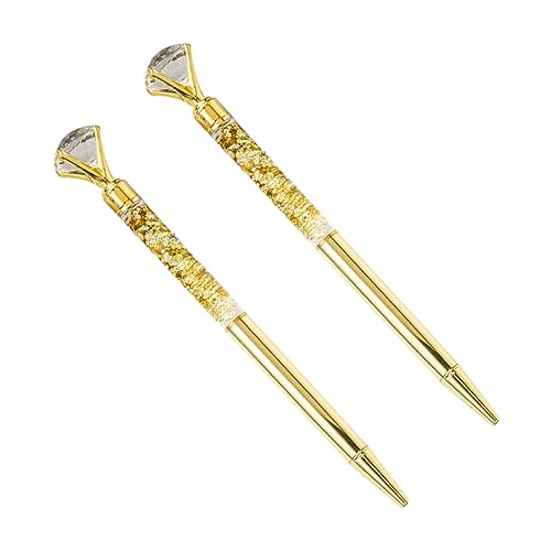 Veemoon 2 Stück Metall Kugelschreiber mit Glitzerdiamanten Elegante Stifte Gold für Schule und Büro für und Besondere Anlässe Veemoon 2 Stück Metall Kugelschreiber mit Glitzerdiamanten Elegante Stifte Gold für Schule und Büro für und Besondere Anlässe von Veemoon
