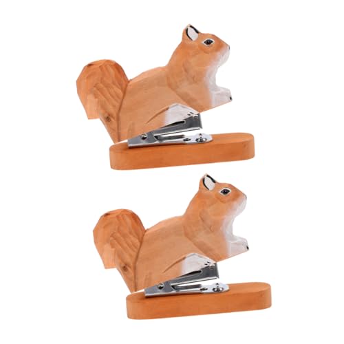 Veemoon 2 Stück Mini Handtacker aus Holz Eichhörnchen Design Kompakter Handlicher Bürohefter für Schule und Office Kreativer Tragbarer Tacker mit Ergonomischem Griff für Einfache Veemoon 2 Stück Mini Handtacker aus Holz Eichhörnchen Design Kompakter Handlicher Bürohefter für Schule und Office Kreativer Tragbarer Tacker mit Ergonomischem Griff für Einfache von Veemoon
