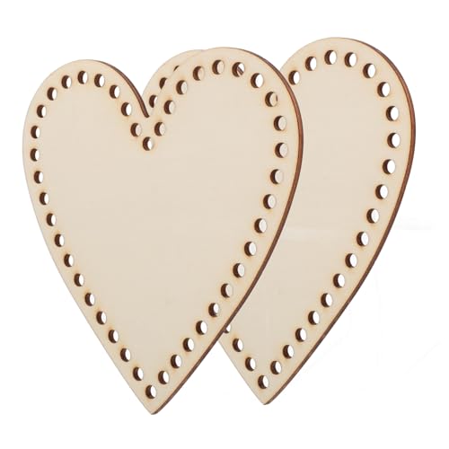 Veemoon 2 Stück Mini Herzförmiger Holz Korbboden Robuster Häkelbeutel Boden Für DIY Körbe Kompakter Stickrahmen Mit Lochplatte Für Feste Stofffixierung Und Verformungsfestigkeit Veemoon 2 Stück Mini Herzförmiger Holz Korbboden Robuster Häkelbeutel Boden Für DIY Körbe Kompakter Stickrahmen Mit Lochplatte Für Feste Stofffixierung Und Verformungsfestigkeit von Veemoon