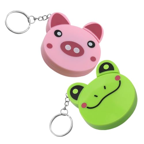 Veemoon 2 Stück Mini Maßband für Einziehbares Niedliches Tierdesign Schlüsselanhänger zum Schneidern und Geschenkidee für Junge Mädchen von Veemoon