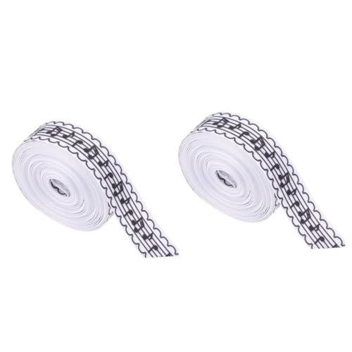 Veemoon 2 Stück Musiknoten Geschenkband Polyester Schleife Weiß DIY Basteln für Geschenkverpackung Musiker Party Zubehör Veemoon 2 Stück Musiknoten Geschenkband Polyester Schleife Weiß DIY Basteln für Geschenkverpackung Musiker Party Zubehör von Veemoon