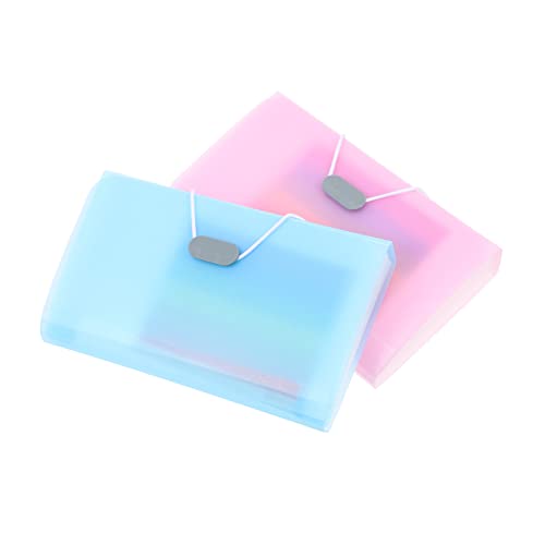 Veemoon 2 Stück Notiz Aufbewahrungsordnertaschen Akkordeon Dateiordner Büro Dateiordner Dokumenten Organizer Blau Datei Organizer Organizer Quittungs Rechnungs Dokumenten von Veemoon