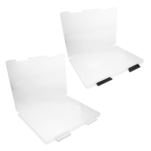 Veemoon 2 Stück Organisator aus Papier Projektfall Dateispeicher Aktenordner aus Kunststoff Aktenkästen Aktenboxen zur Aufbewahrung von Zeitschriften Organizer aus Tonpapier pp Transparent von Veemoon
