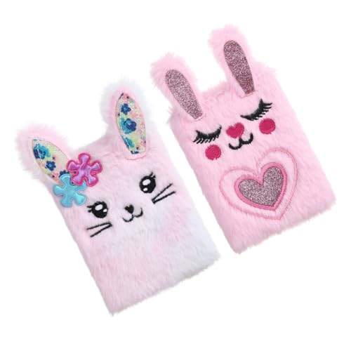 Veemoon 2 Stück Plüsch notizbuch mit Kaninchen design Weicher Bezug Handliches Mädchen Tagebuch Multifunktionales Tragbares Mini notizheft für Schule Büro Reise Geschenk für Teens Veemoon 2 Stück Plüsch notizbuch mit Kaninchen design Weicher Bezug Handliches Mädchen Tagebuch Multifunktionales Tragbares Mini notizheft für Schule Büro Reise Geschenk für Teens von Veemoon