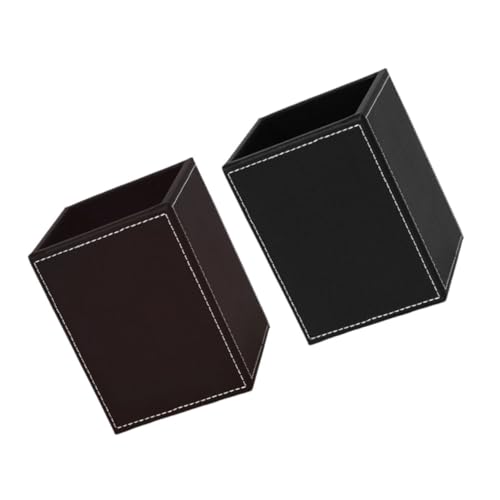 Veemoon 2 Stück Quadratischer Stiftehalter aus PU Stabiler Schreibtisch Organizer für Büro und Schule Vielseitiger Tisch Organizer für Stifte Büroklammern Makeup Pinsel Platzsparend und Veemoon 2 Stück Quadratischer Stiftehalter aus PU Stabiler Schreibtisch Organizer für Büro und Schule Vielseitiger Tisch Organizer für Stifte Büroklammern Makeup Pinsel Platzsparend und von Veemoon