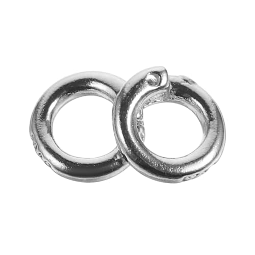 Veemoon 2 Stück Ring Schmuck Schlüssel Halskettenverschluss DIY Armband gespalten s925 Silber Silver von Veemoon