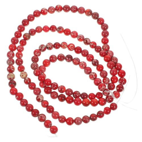 Veemoon 2 Stück Rote Perlen Armband Runde Edelstein Schmuck Basteln DIY Steinperlen Schmuck für Damen Veemoon 2 Stück Rote Perlen Armband Runde Edelstein Schmuck Basteln DIY Steinperlen Schmuck für Damen von Veemoon
