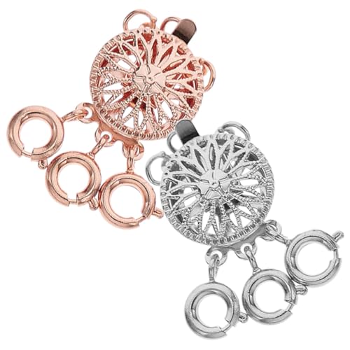 Veemoon 2 Stück Schmuckverschlüsse für Halsketten und Armbänder Mehrschichtige Ketten separatoren in Roségold und Silber DIY Schmuckzubehör für Damen Leicht und Kompakt Veemoon 2 Stück Schmuckverschlüsse für Halsketten und Armbänder Mehrschichtige Ketten separatoren in Roségold und Silber DIY Schmuckzubehör für Damen Leicht und Kompakt von Veemoon