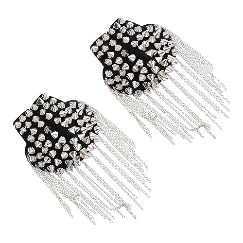 Veemoon 2 Stück Schulterklappen Quaste schmuck kleider Punk Schulterklappen epauletten alte Quasten Fransen Epaulette Retro-Schulterklappen Niet Schulterklappen Legierung Silver Veemoon 2 Stück Schulterklappen Quaste schmuck kleider Punk Schulterklappen epauletten alte Quasten Fransen Epaulette Retro-Schulterklappen Niet Schulterklappen Legierung Silver von Veemoon