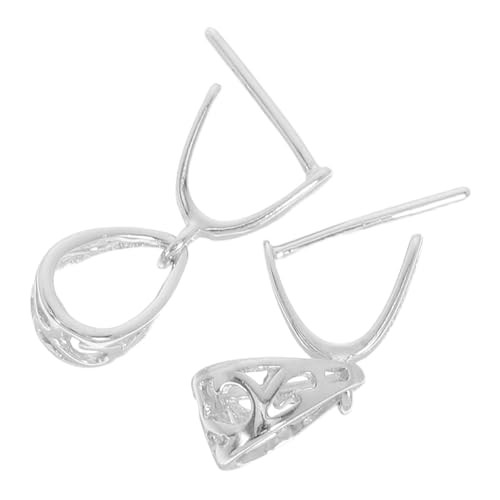 Veemoon 2 Stück Silberne Schmuckverbinder Anhängerverschluss Mittelgroß für Halsketten und Armbänder Sicherer Leichter Sterling Silber Anhänger-klemmbügel für DIY Schmuckherstellung und Veemoon 2 Stück Silberne Schmuckverbinder Anhängerverschluss Mittelgroß für Halsketten und Armbänder Sicherer Leichter Sterling Silber Anhänger-klemmbügel für DIY Schmuckherstellung und von Veemoon