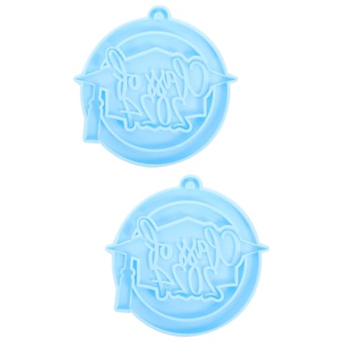 Veemoon 2 Stück Silikonform für Schlüsselanhänger Diy Epoxidharz Gießform für Persönliche Anhänger Tragbar und Leicht für Schmuck und Bastelprojekte Kreativ Gestalten und Dekorieren von Veemoon